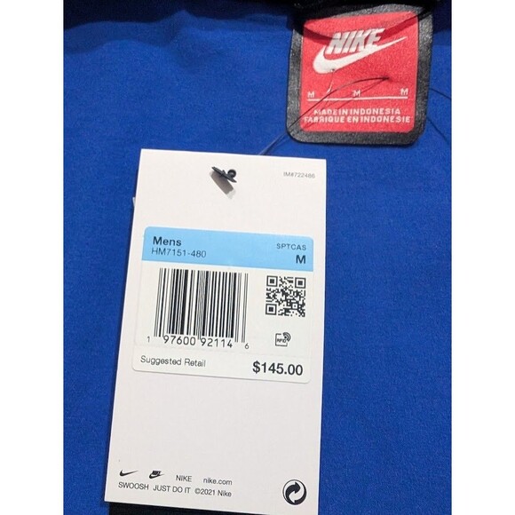 Nike Tech Woven Tracksuit Jacket Windbreaker Royal Blue Men’s Medium HM7151-480 - Picture 7 of 9